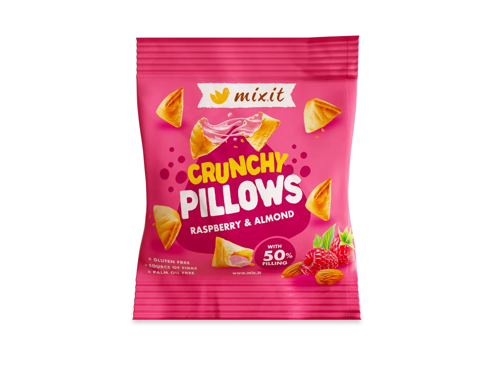 MIXIT Křupavé polštářky Malina a mandle 30 g