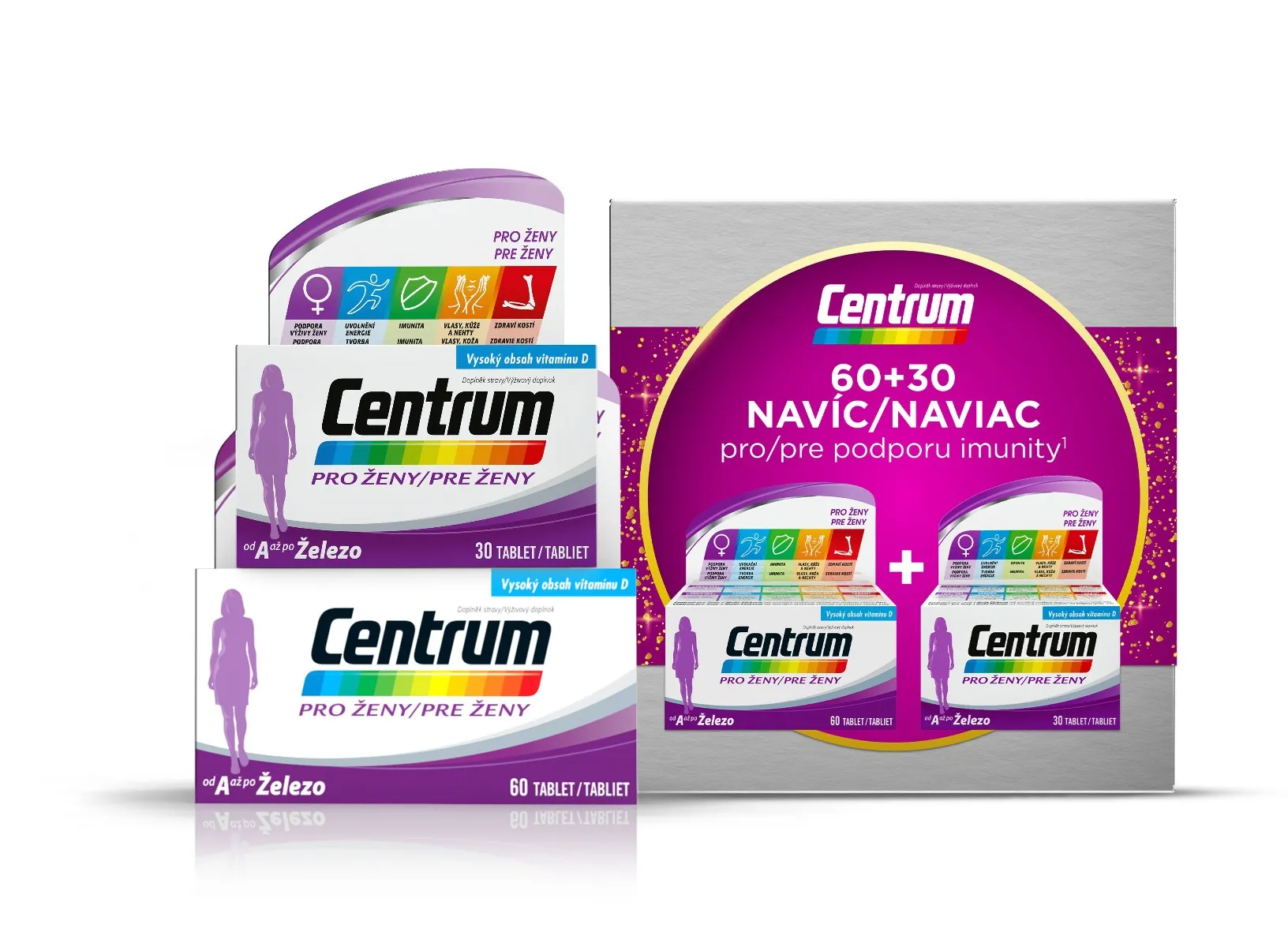 Centrum multivitamín pro ženy 60+30 tablet