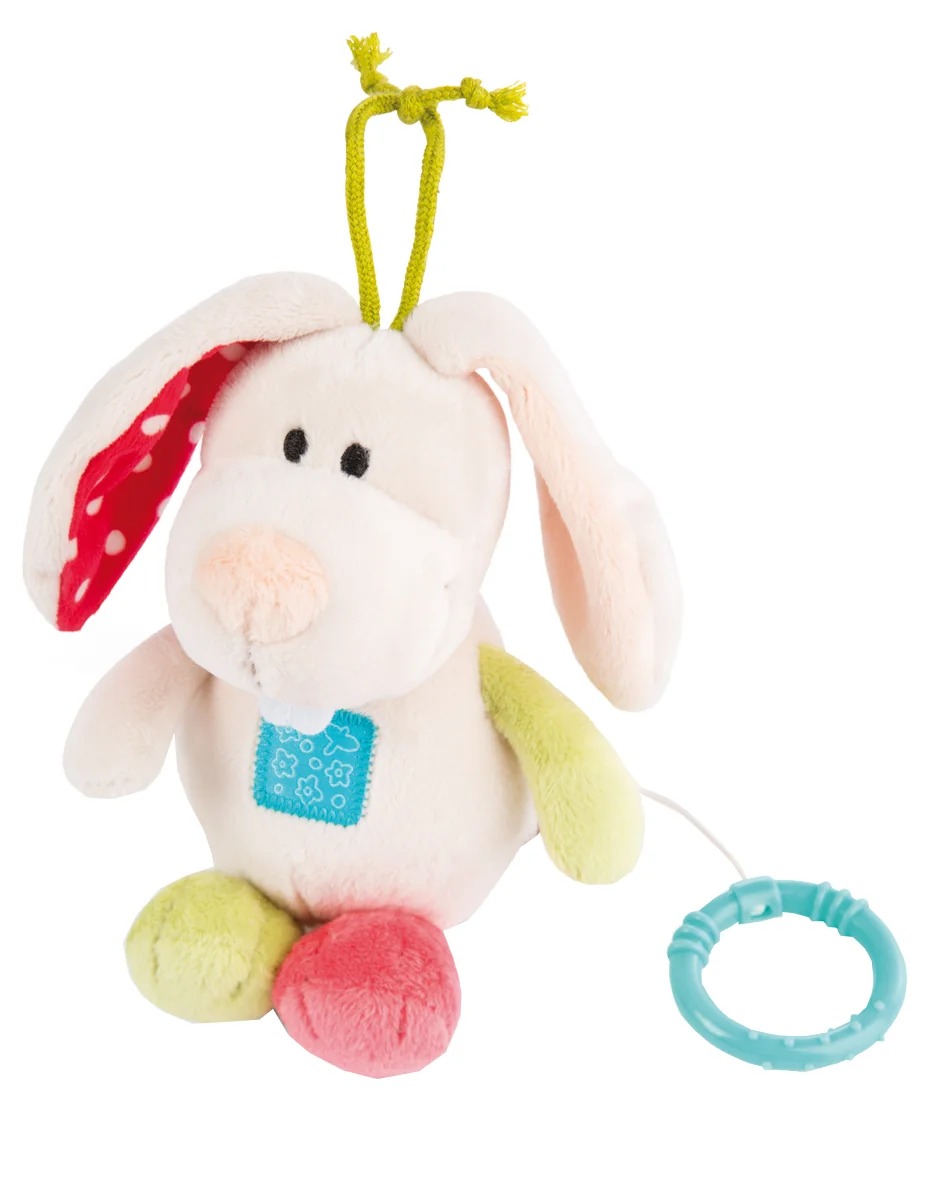 Nici Plyš Králíček na zavěšení s hracím strojkem, 18cm 