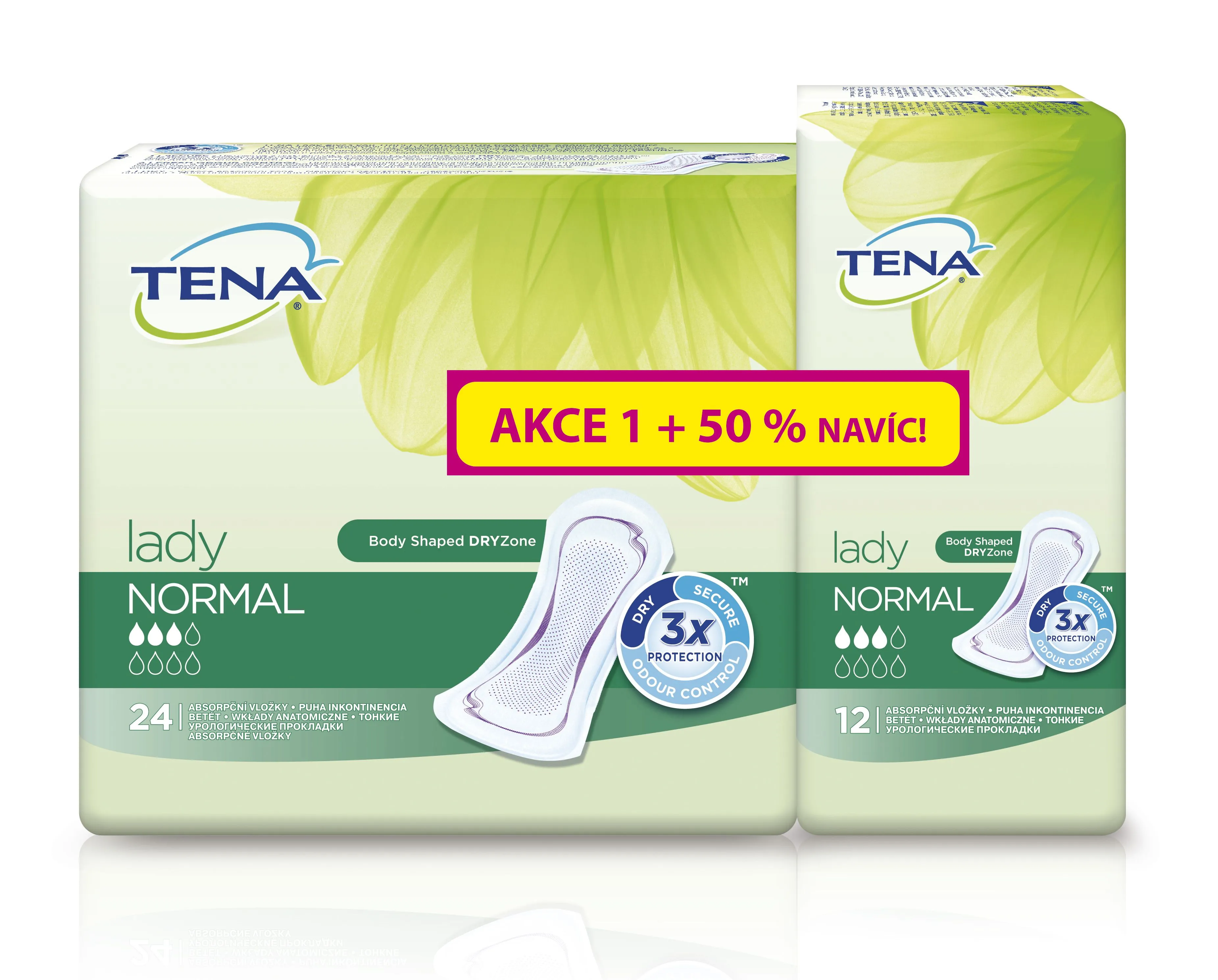 Inkontinenční vložky TENA Lady Normal 24 ks 50% navíc