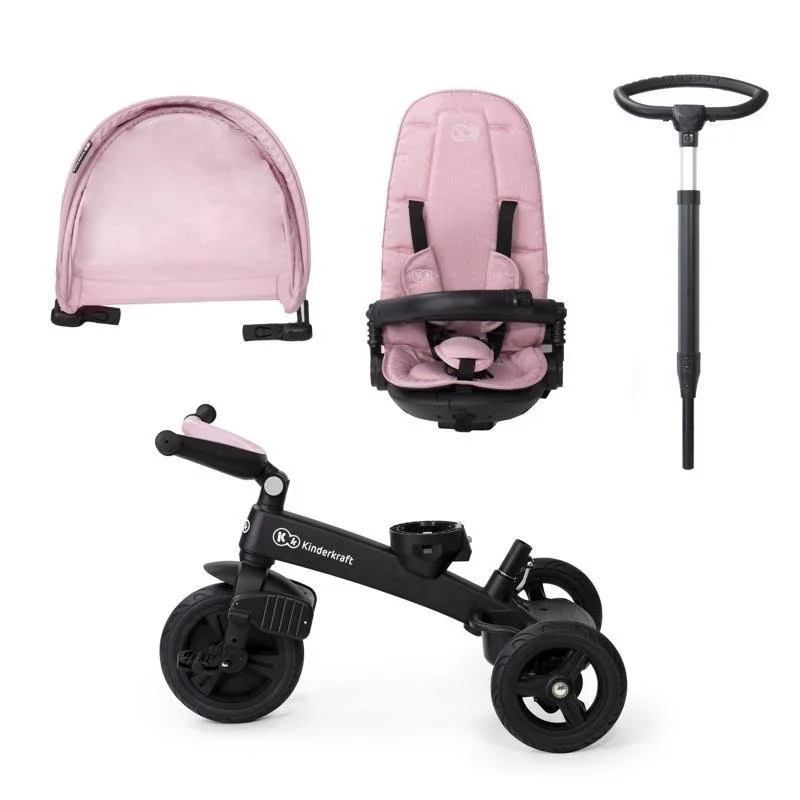 Kinderkraft select Tříkolka Easytwist Mauvelous Pink, Premium