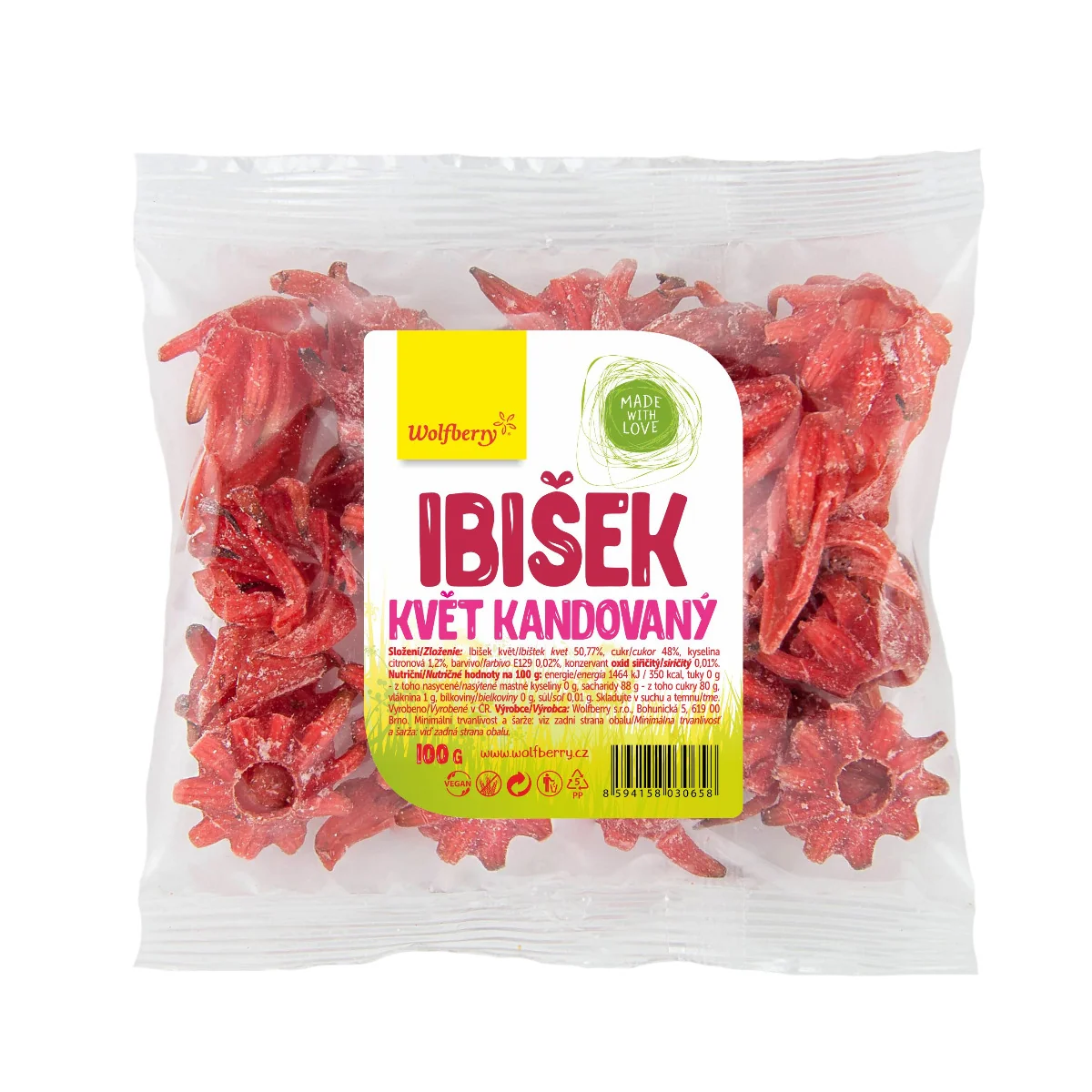 Wolfberry Kandovaný květ ibišku 100 g