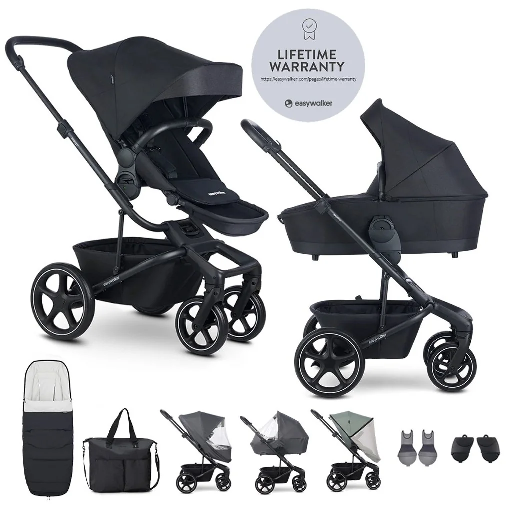 Easywalker Kočárek kombinovaný Harvey⁵ Midnight Black XXL RWS
