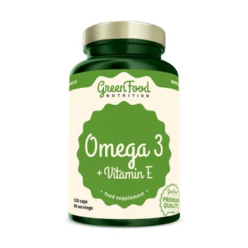 GreenFood Nutrition Omega 3 + Vitamin E 120 kapslí