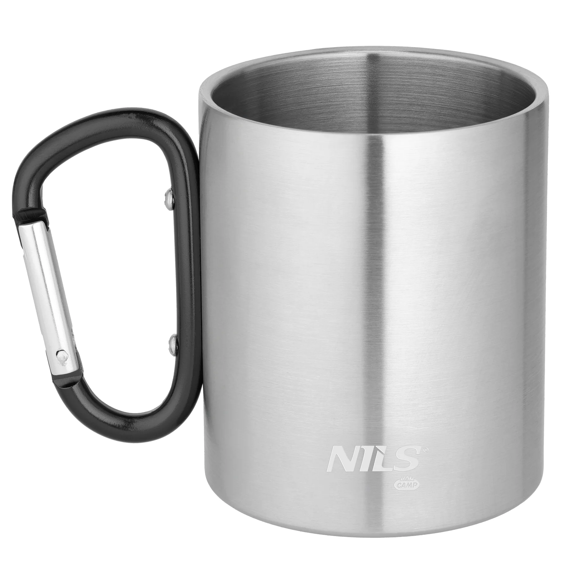 Nils Kempingový hrnek NC17110 s karabinou 300ml černý