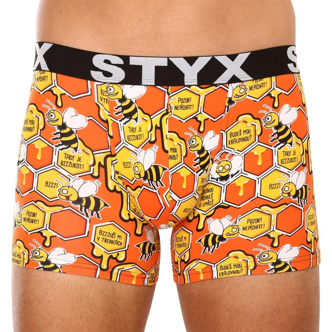 Styx 3PACK pánské boxerky long art sportovní guma vícebarevné (3U12914) XL