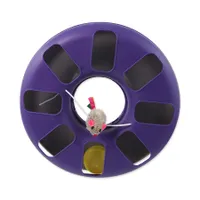 MAGIC CAT Hračka koulodráha kruh s myškou fialovo-šedá 25 x 25 x 6,5 cm