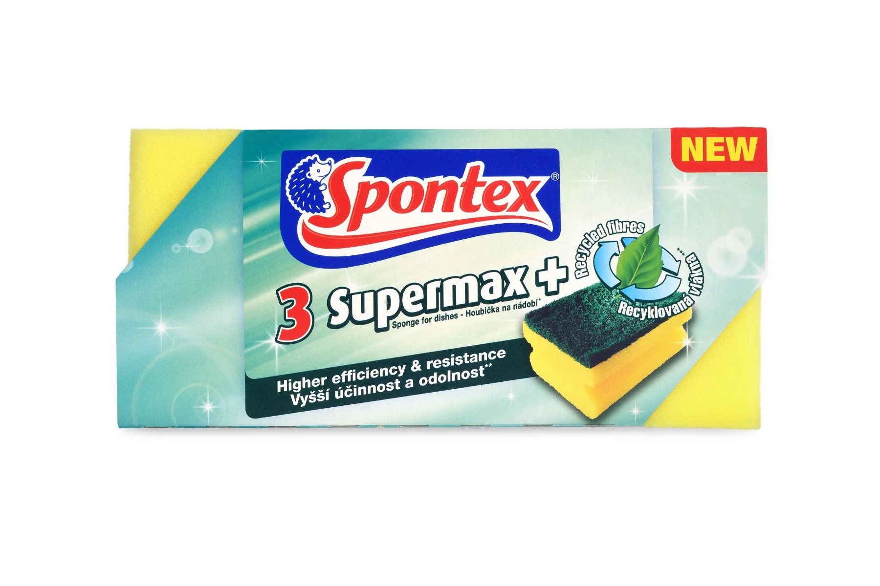 Spontex Supermax+ velká tvarovaná houba 3 ks