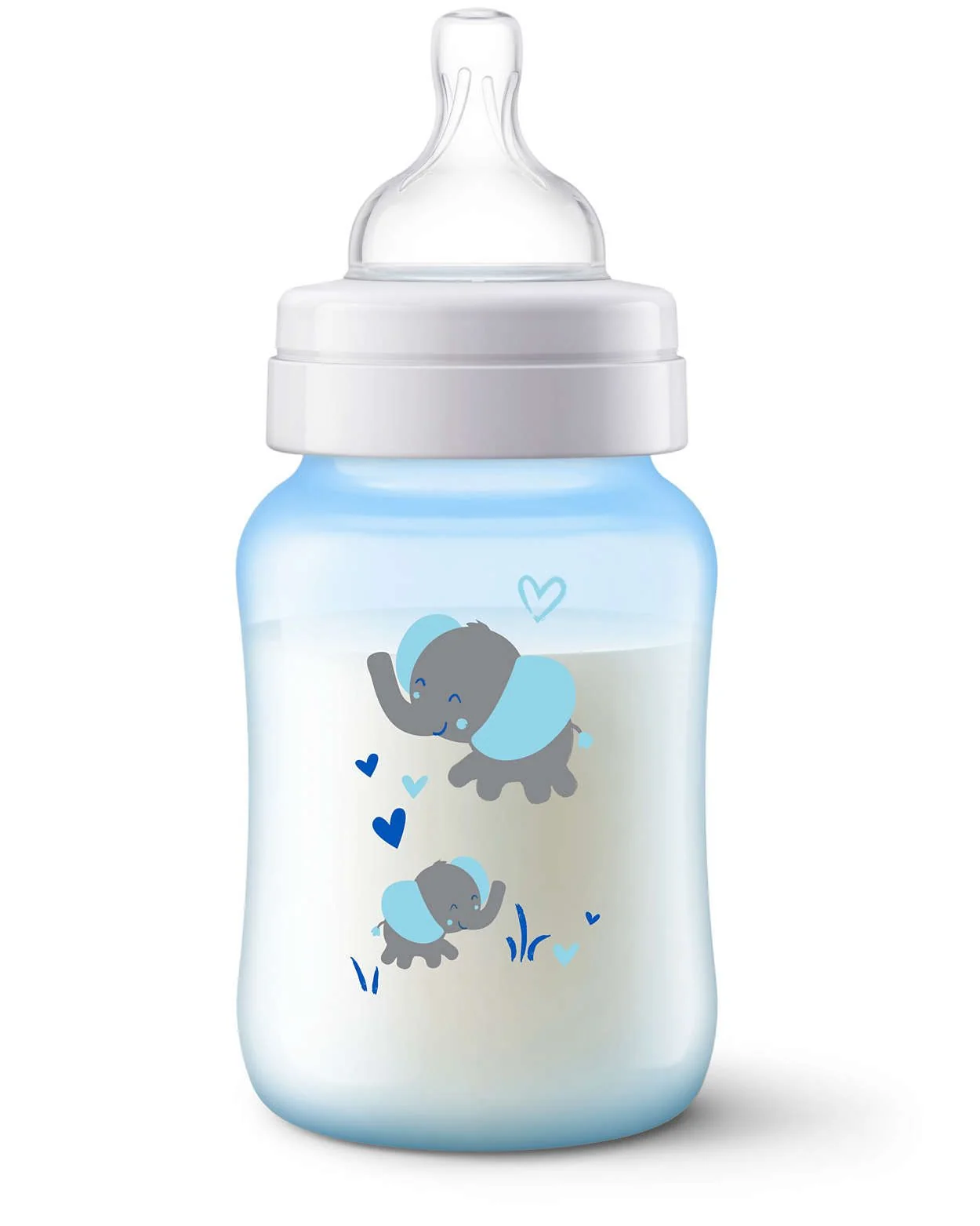 Philips Avent Anti-colic 260 ml láhev 1 ks modrá se slonem