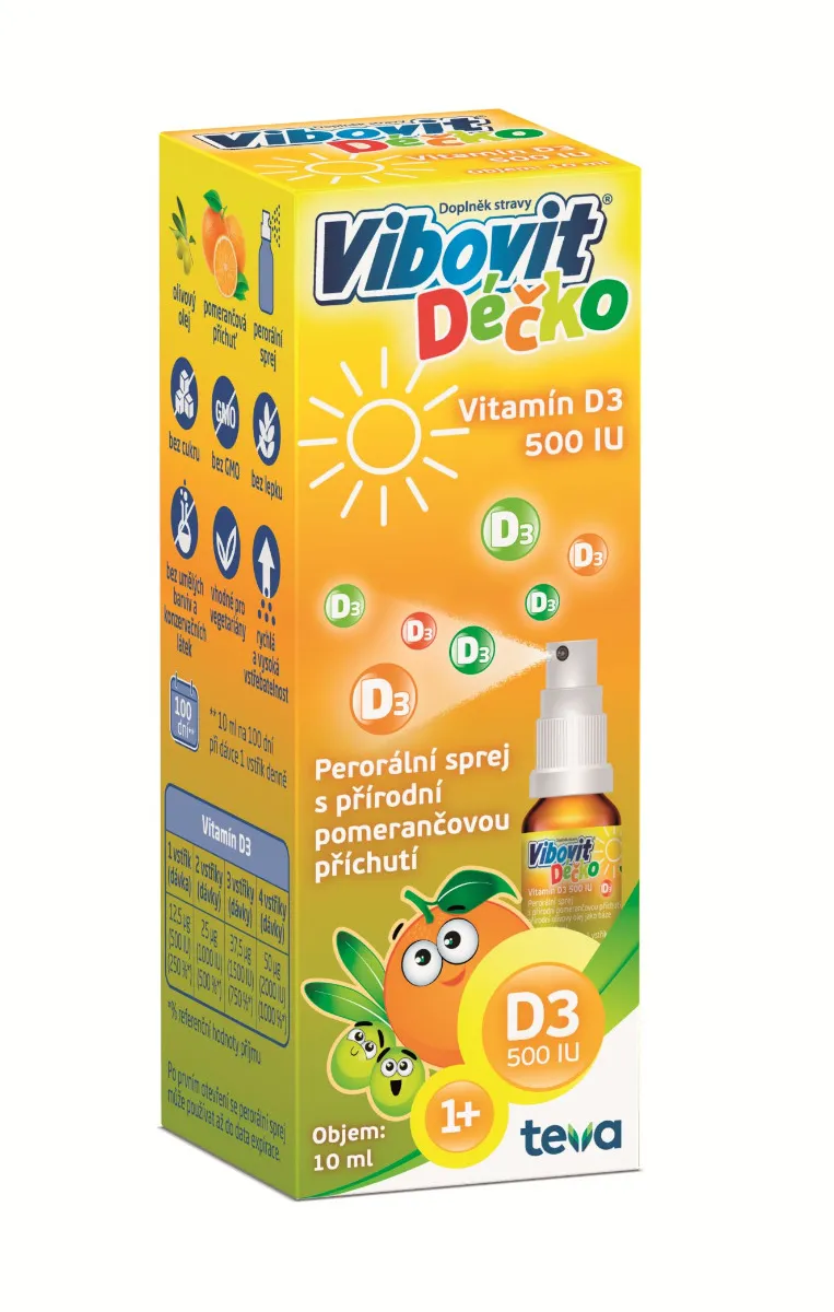 Vibovit Déčko Vitamín D3 500 IU sprej 10 ml