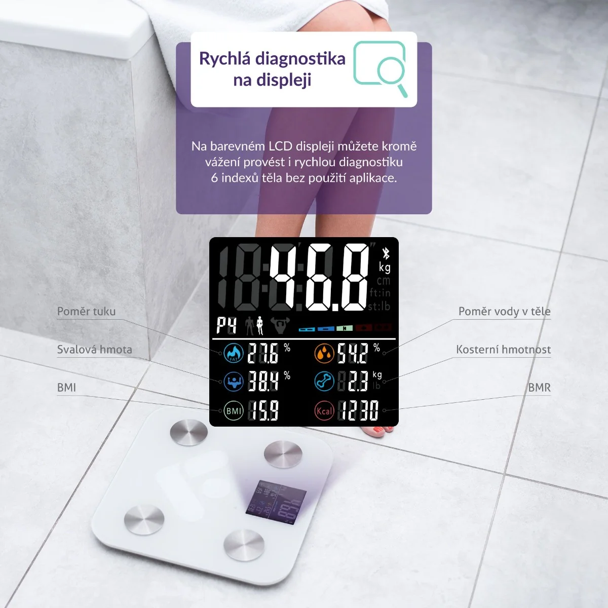 Truelife FitScale W6 BT osobní váha bílá