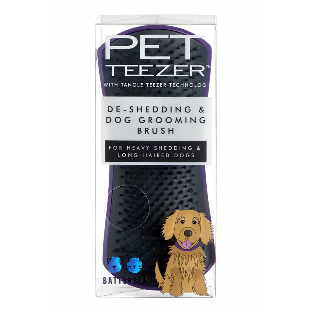 Pet teezer De-shedding Purple kartáč na srst 1 ks