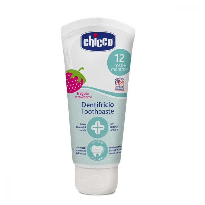 Chicco Zubní pasta bez fluoru 12+ měsíců 50 ml jahoda