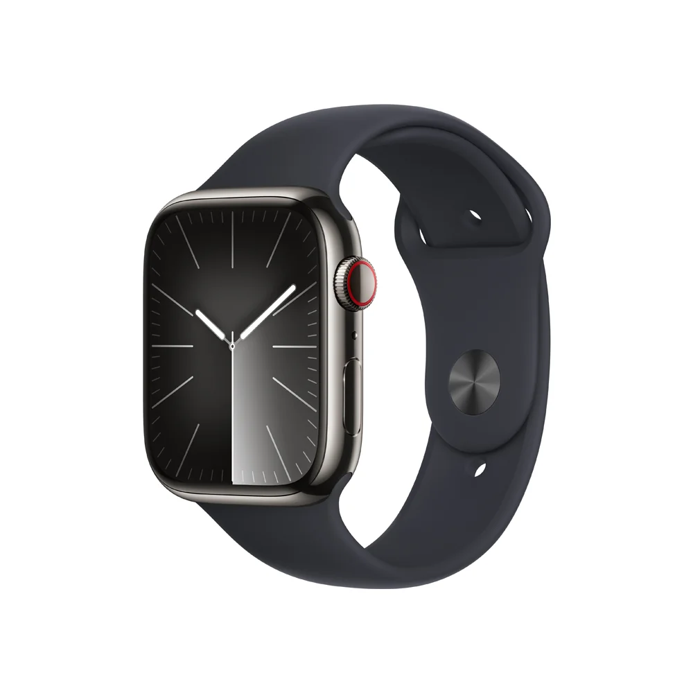 Apple Watch S9 Cellular 45 mm sport band S/M smart hodinky Graphite/Midnight