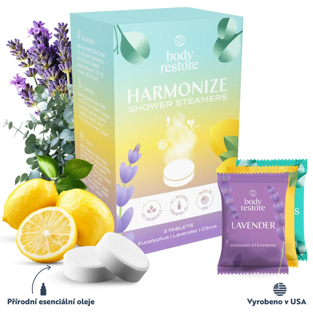 Body Restore Aromatické tablety do sprchy harmonize 3 ks
