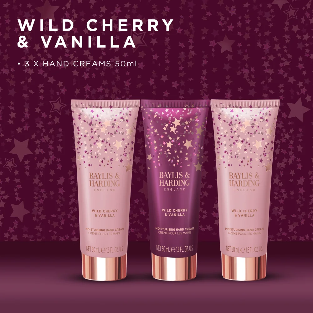 Baylis & Harding Sada krémů na ruce Wild Cherry 3x50 ml