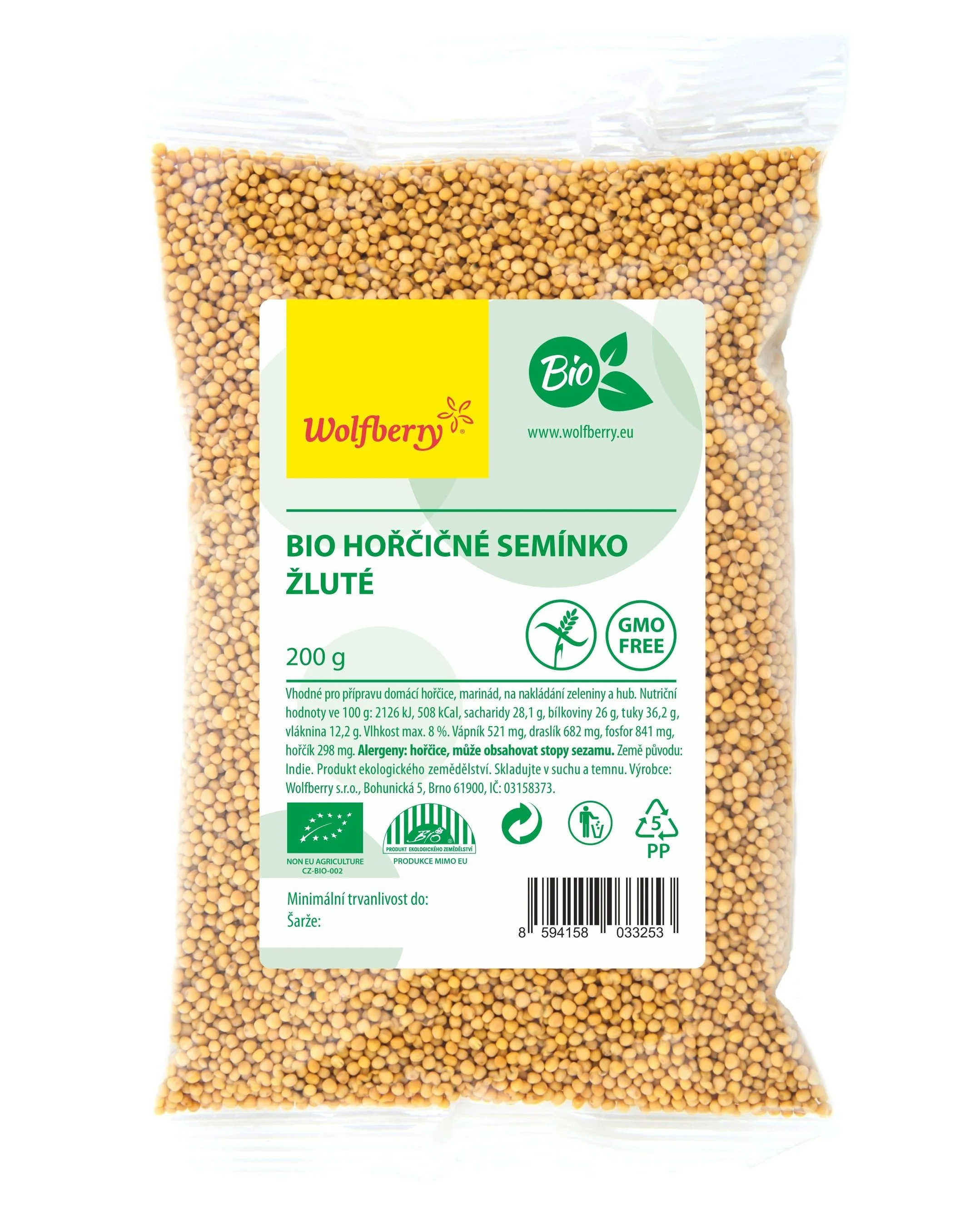 Wolfberry Hořčičné semínko BIO 200 g