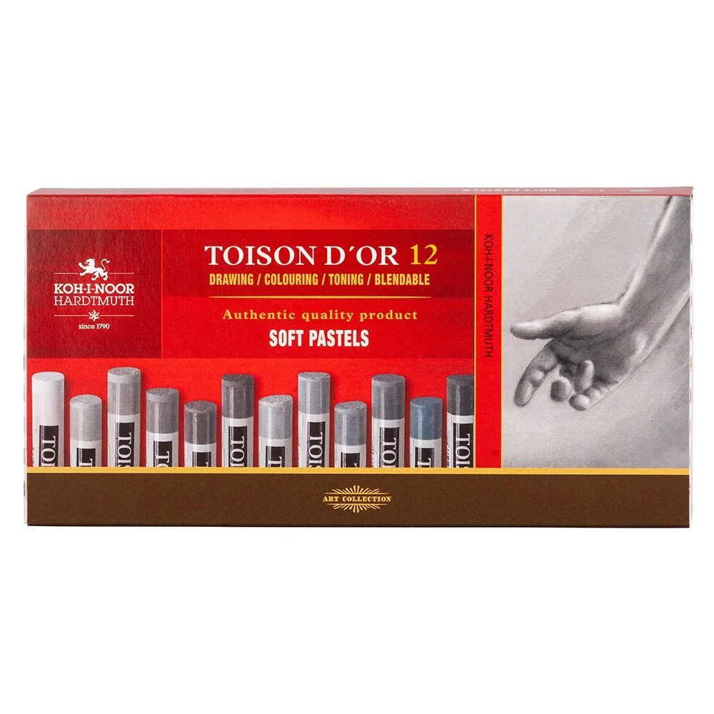 KOH-I-NOOR TOISON D´OR 8522/G/12 - prašné křídy - 12 ks 