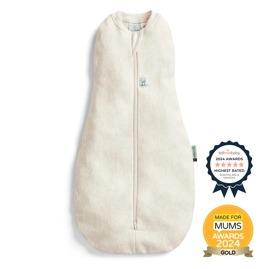 Ergopouch Zavinovačka a pytel na spaní 2v1 Cocoon Oatmeal Marle 3-6 m, 6-8 kg, 0,2 tog