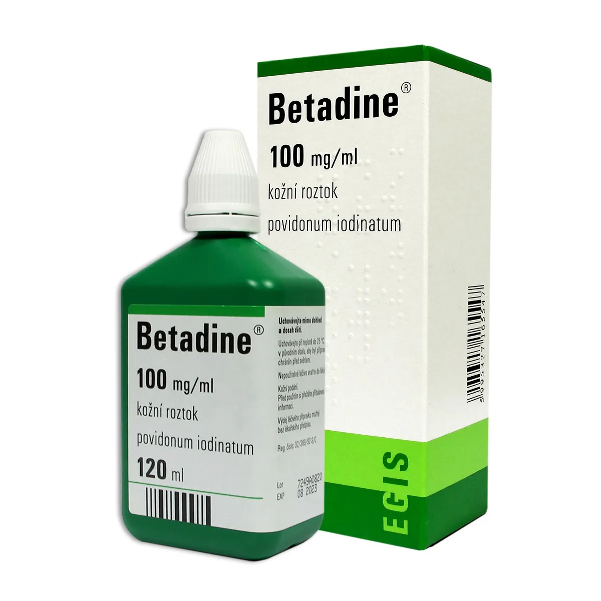 Betadine 100 mg/ml roztok 120 ml
