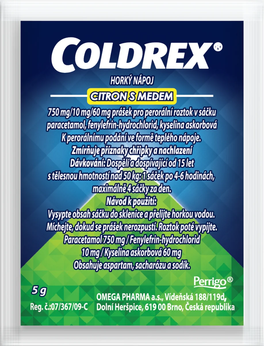 Coldrex Horký nápoj Citron s medem 10 sáčků