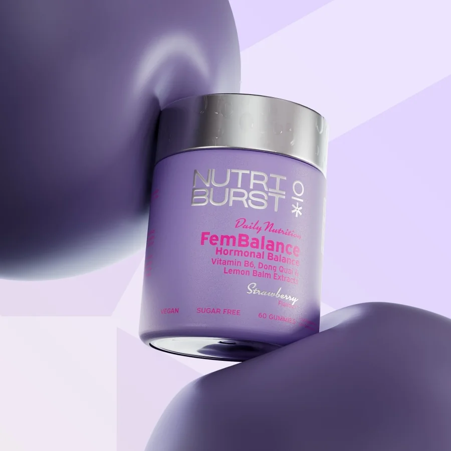 Nutriburst FemBalance Multivitamin gummies pro ženy 60 ks jahoda
