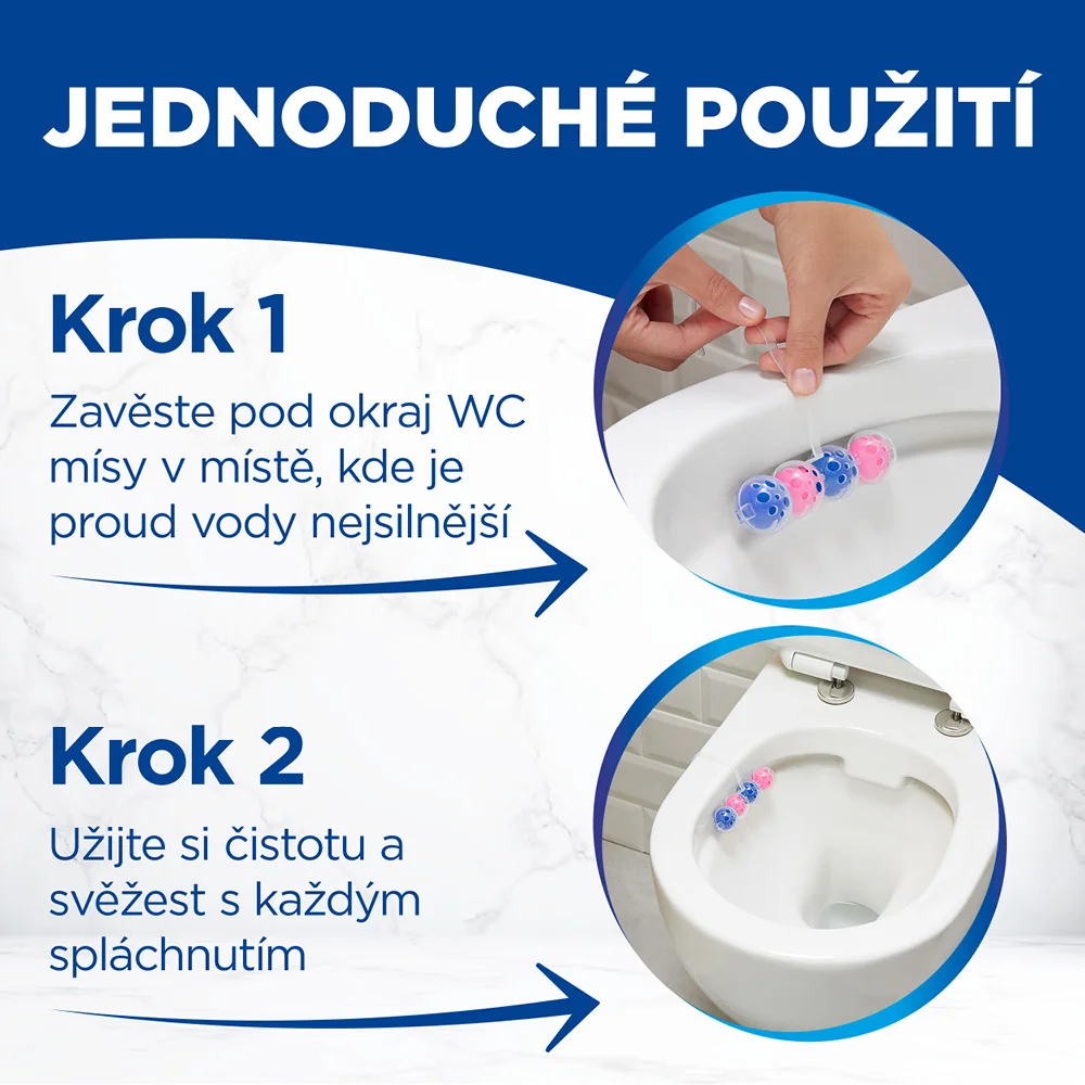 Bref WC blok Power Aktiv Flower 4x50 g