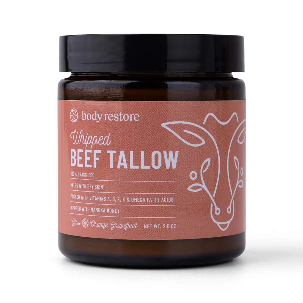 Body Restore Našlehaný tělový krém z hovězího loje pomeranč a grep 71 g