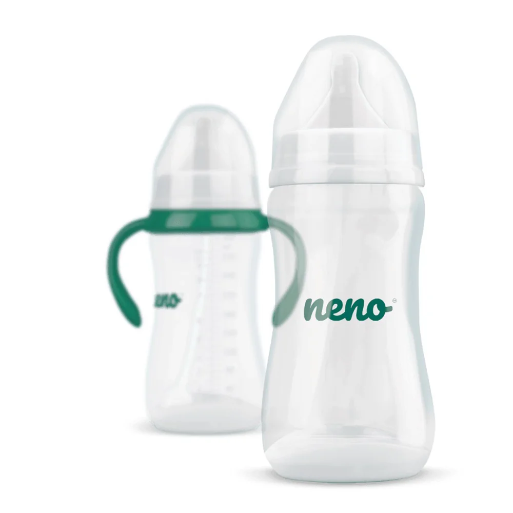 NENO Kojenecká láhev antikoliková 6m+ 300 ml zelená