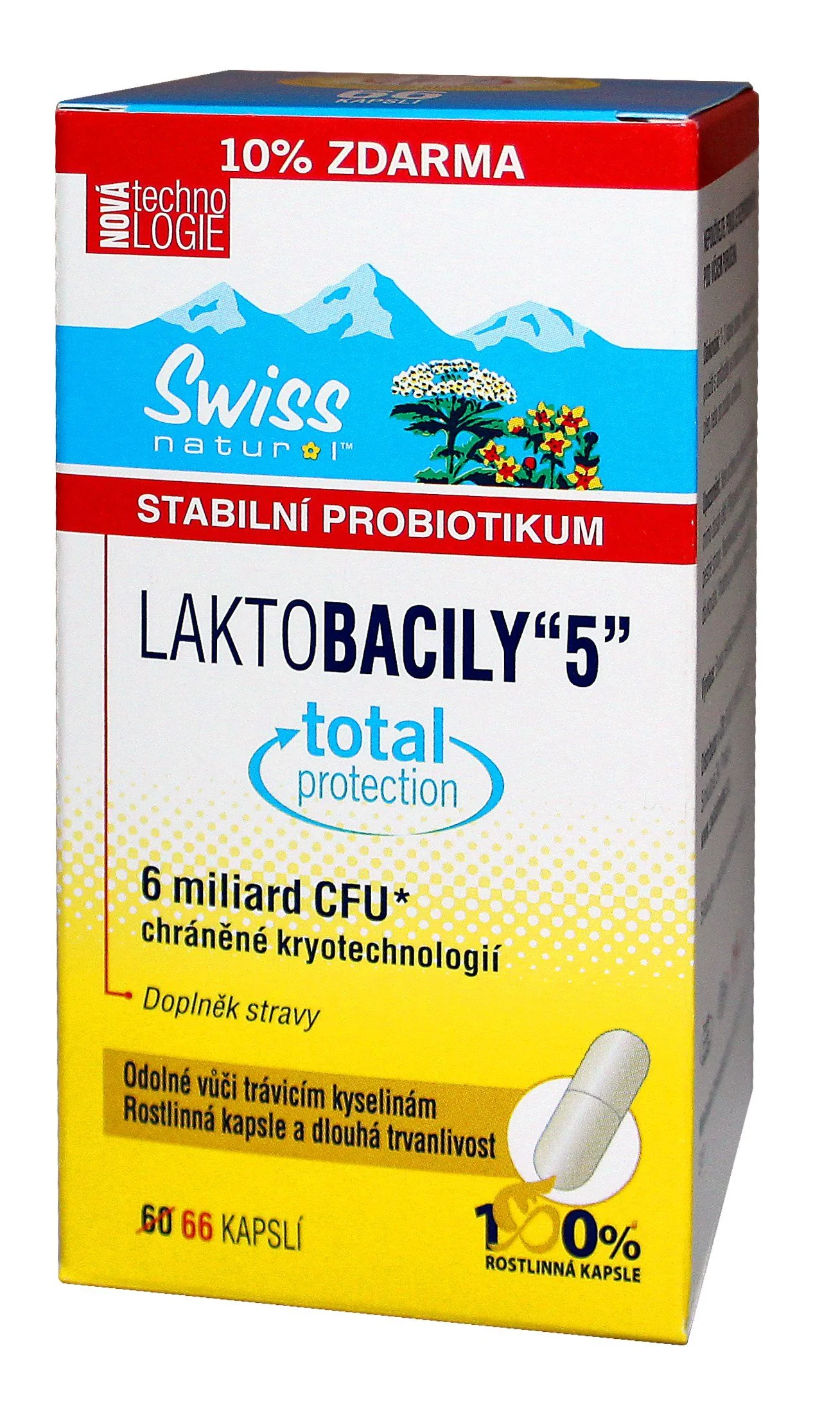 Swiss LAKTOBACILY 5 66 kapslí