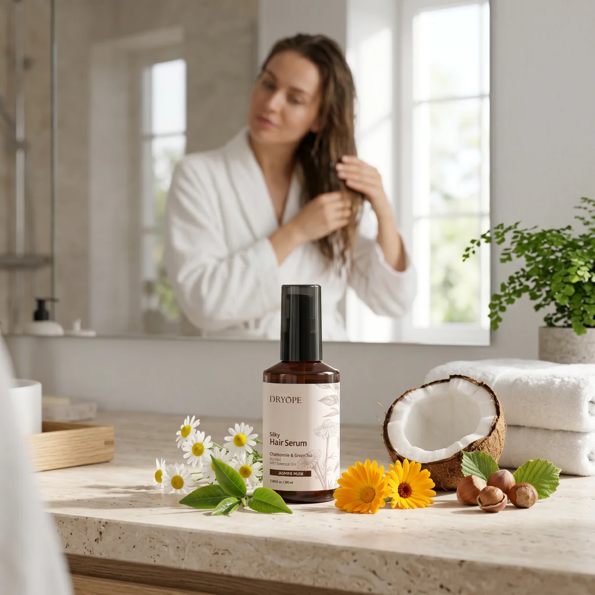DRYOPE Jasmine Musk intenzivní vyživující sérum na vlasy 100 ml