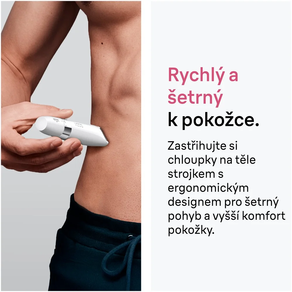 Braun BS1000 minizastřihovač na tělo bílý