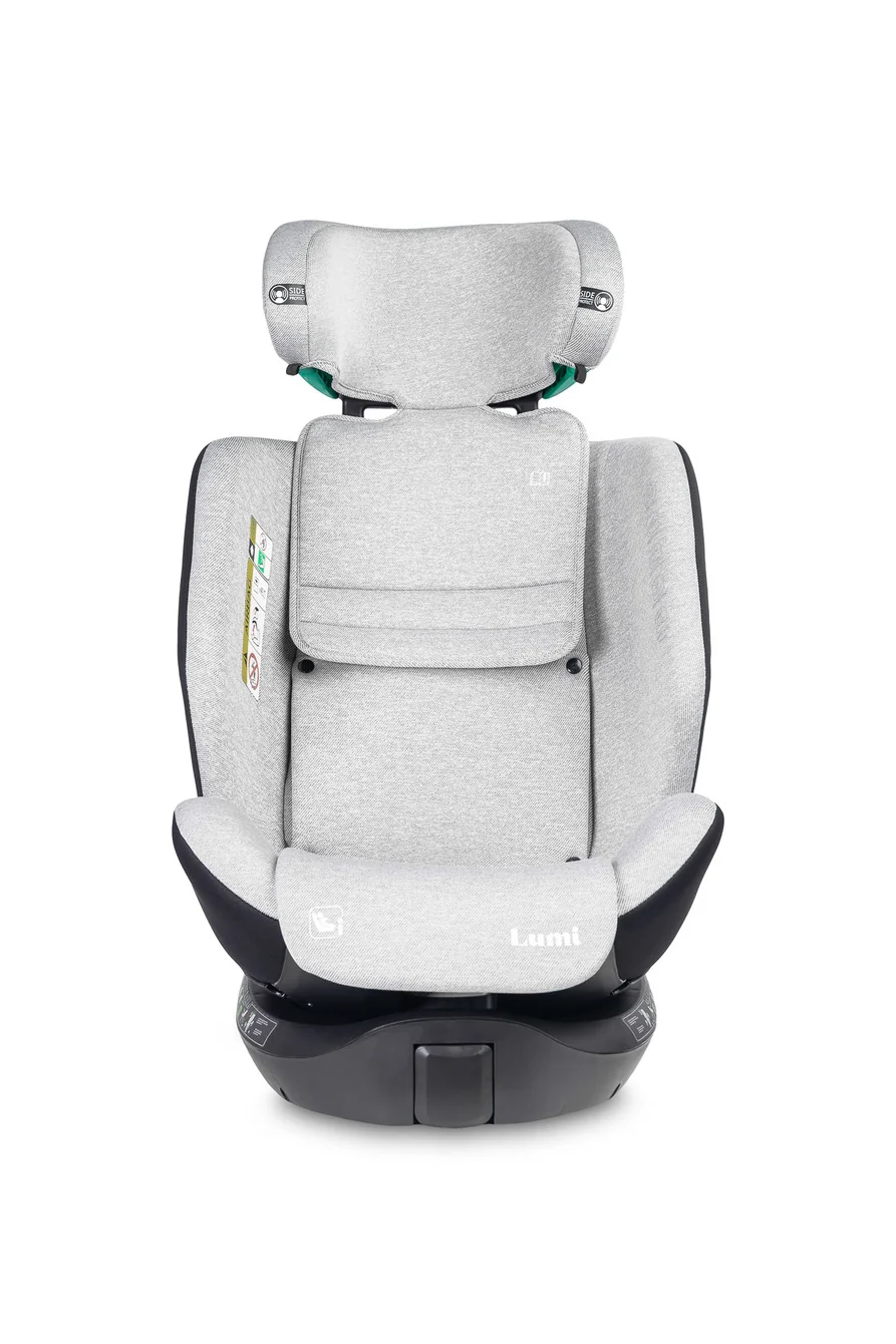 Caretero Autosedačka Lumi i-Size 40–150 cm, Isofix,  360°, růstová,  sv. šedá