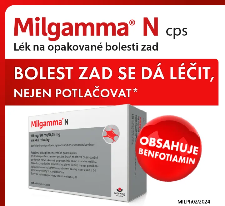 Milgamma N měkké tobolky. Lék na opakované bolesti zad. Bolest se dá léčet, nejen potlačovat*.