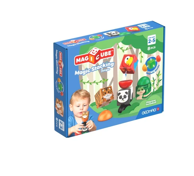 Geomag Magicube Džungle magnetická stavebnice 8 dílků