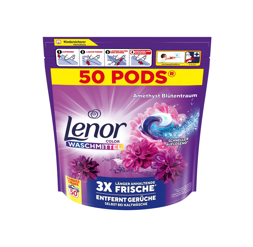 Lenor Color Amethyst kapsle na praní 50 ks