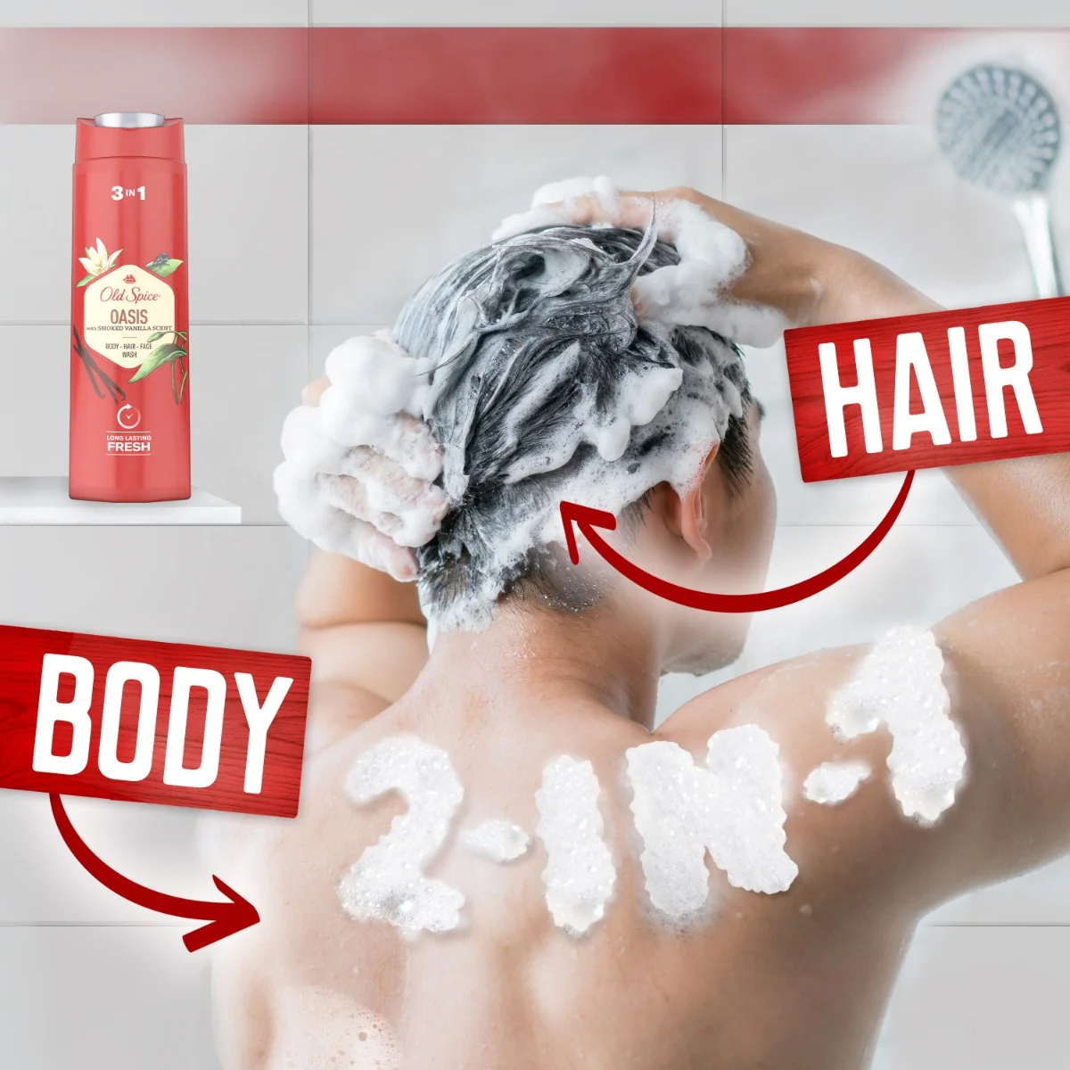 Old Spice Oasis Pánský sprchový gel a šampon 400 ml