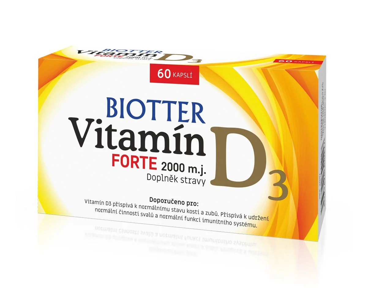 Biotter Vitamín D3 Forte 60 kapslí