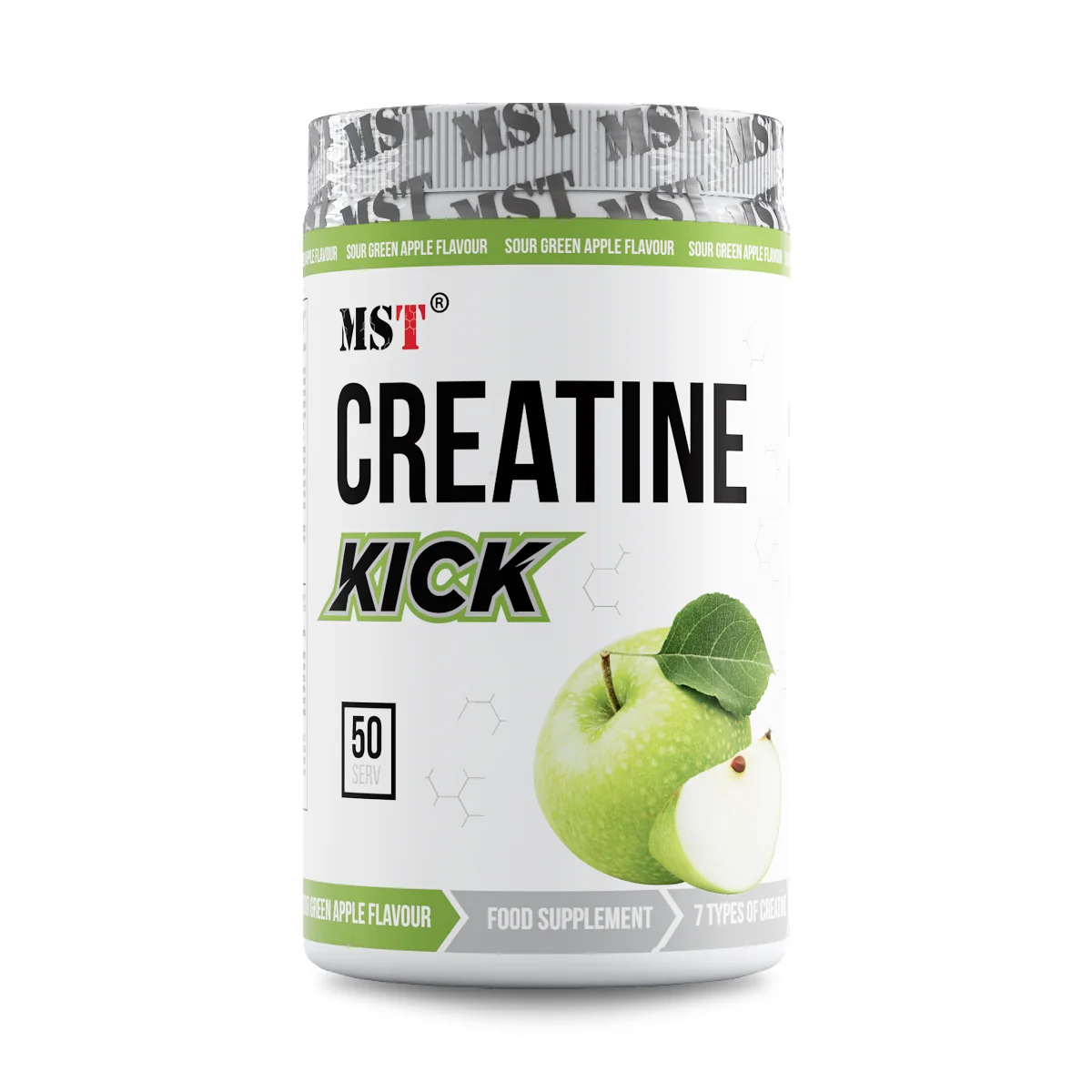 MST Nutrition Creatine Kick 500 g zelené jablko
