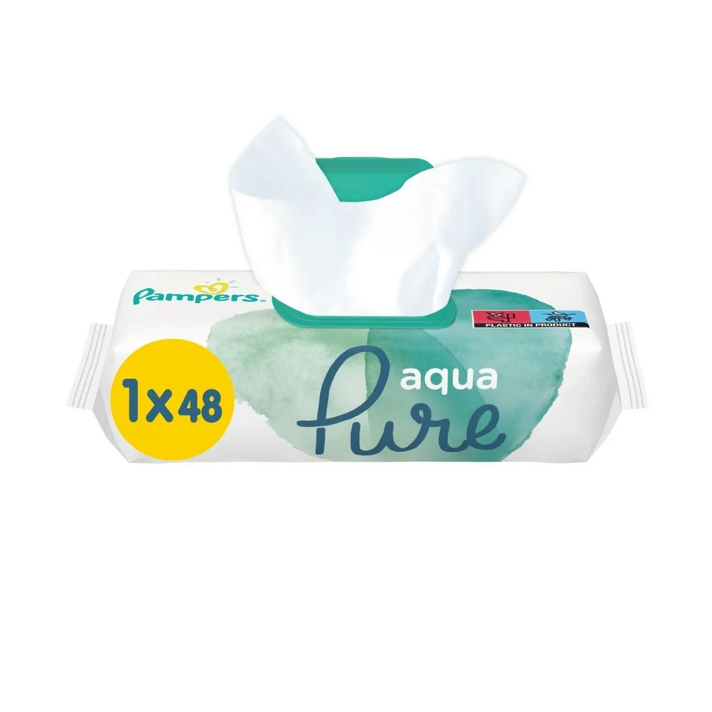 Pampers Aqua Pure vlhčené ubrousky 48 ks