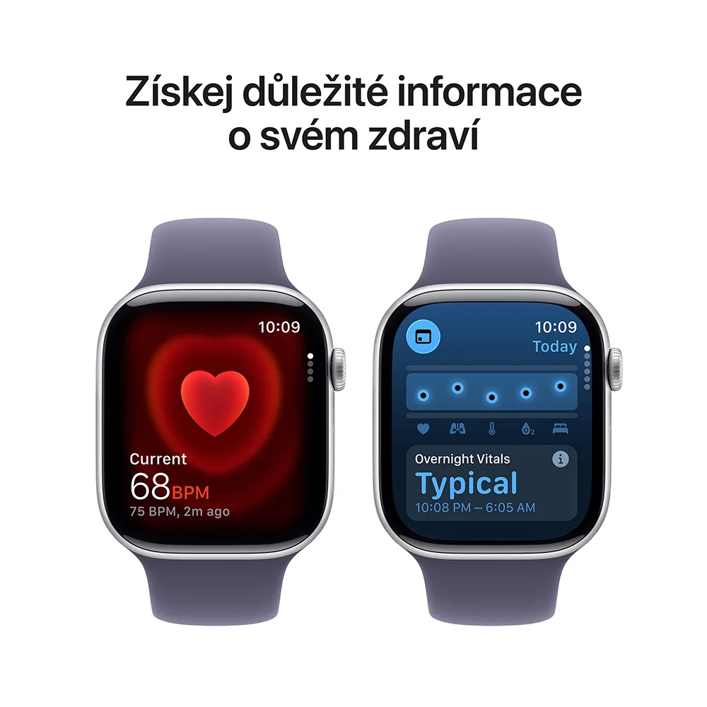 Apple Watch Series 11 46mm Silver, Purple SB, M/L chytré hodinky