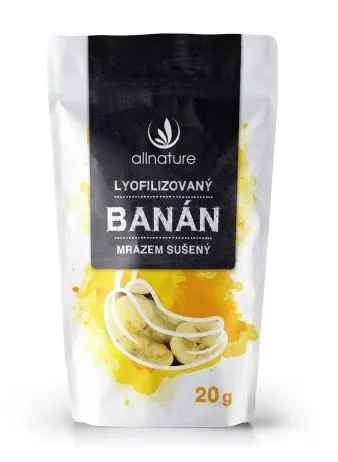 Allnature Banán sušený mrazem plátky 20 g