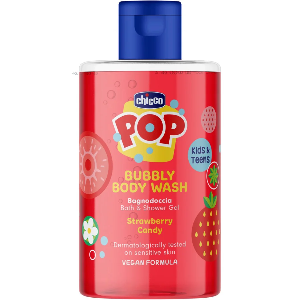 Chicco Strawberry candy POP Sprchový gel pro děti a teenagery 300 ml