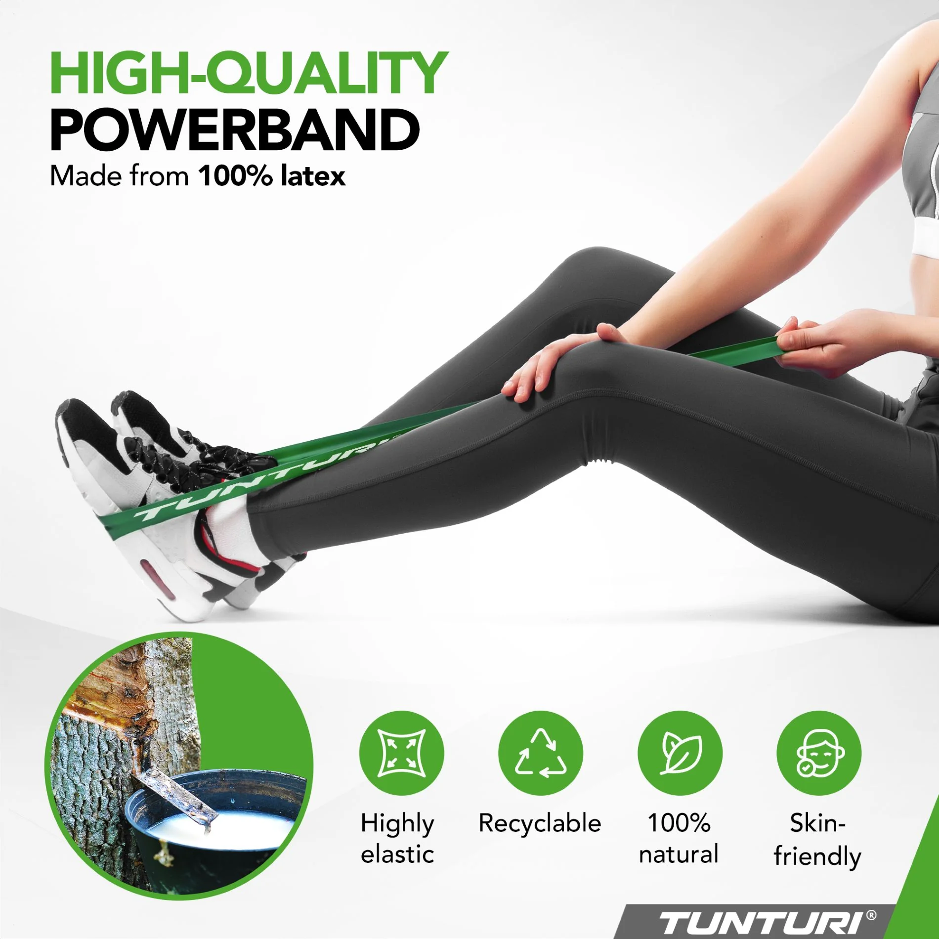 Tunturi Posilovací guma Power Band varianta extra light oranžová