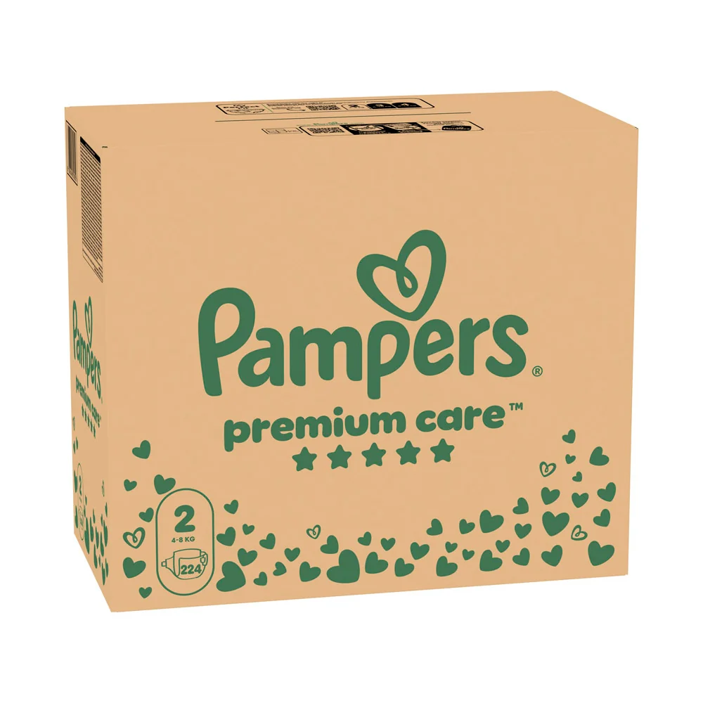 Pampers Premium Care vel. 2 4-8 kg dětské pleny 224 ks