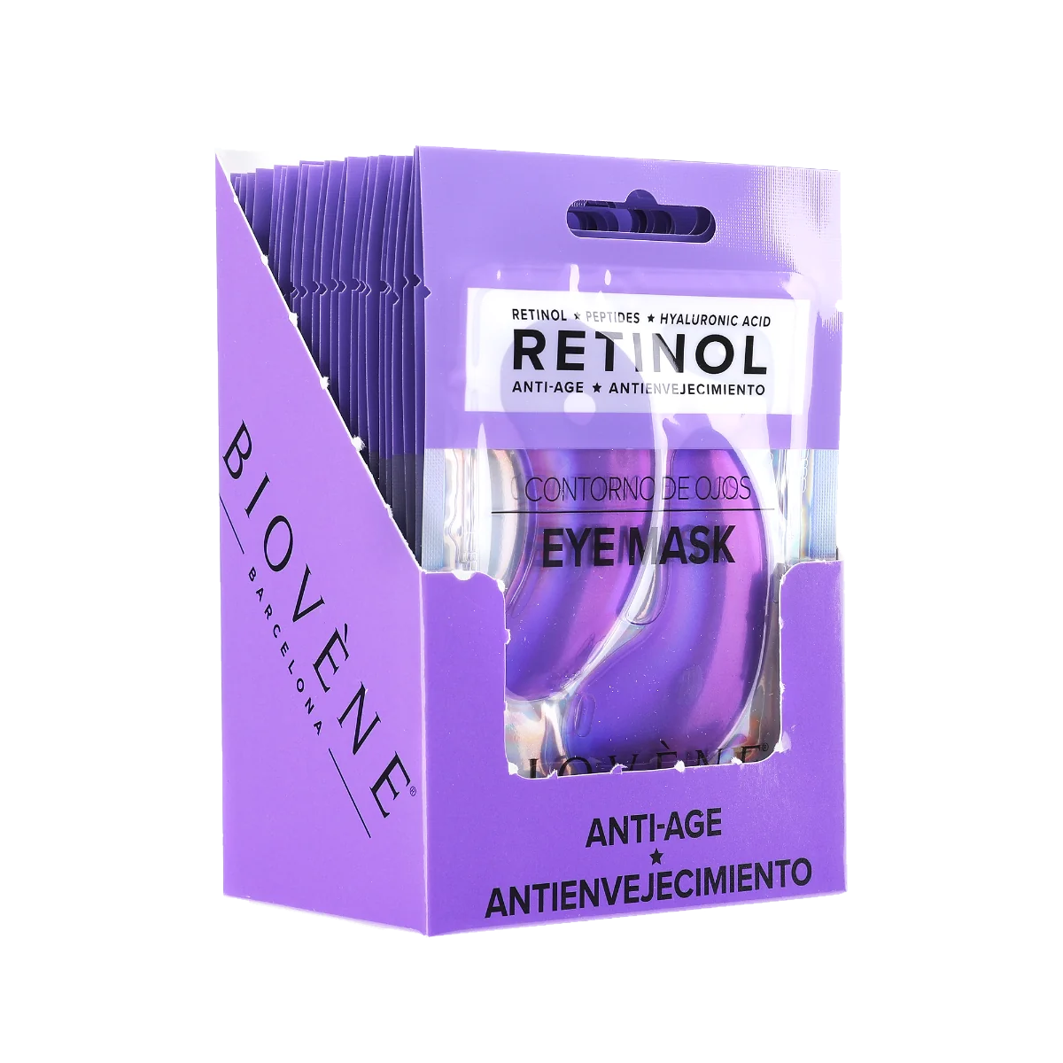 BIOVÉNE Retinol polštářky pod oči proti stárnutí s retinolem a peptidy 1 pár