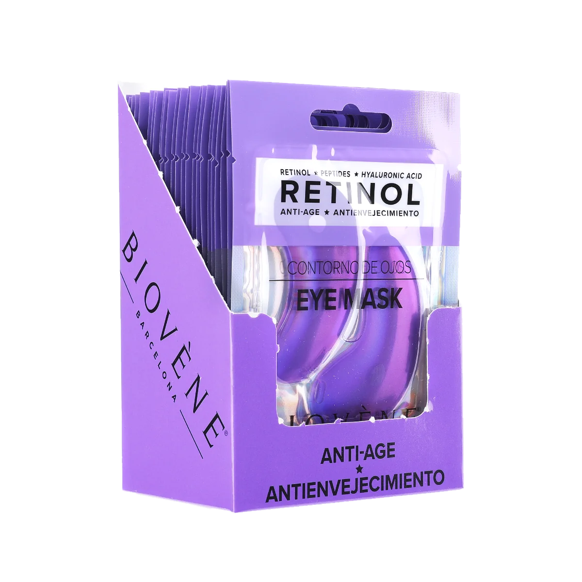 BIOVÉNE Retinol polštářky pod oči proti stárnutí s retinolem a peptidy 1 pár
