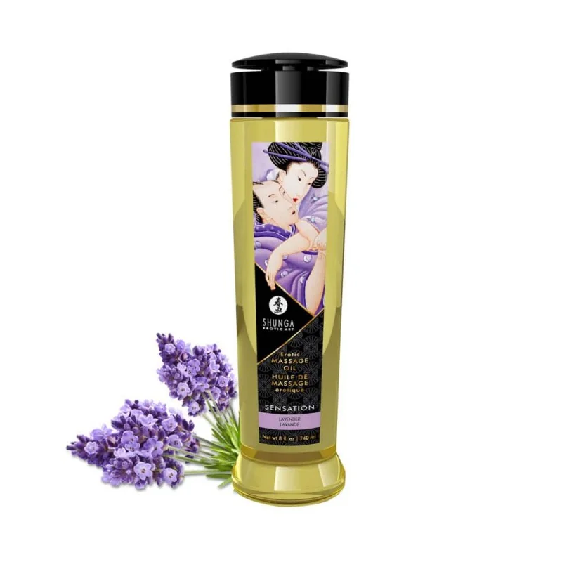 Shunga Sensation masážní olej levandule (240 ml)