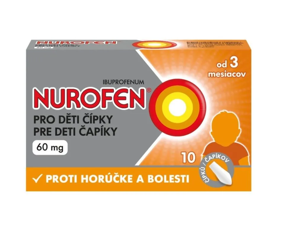 Nurofen pro děti 60 mg 10 čípků