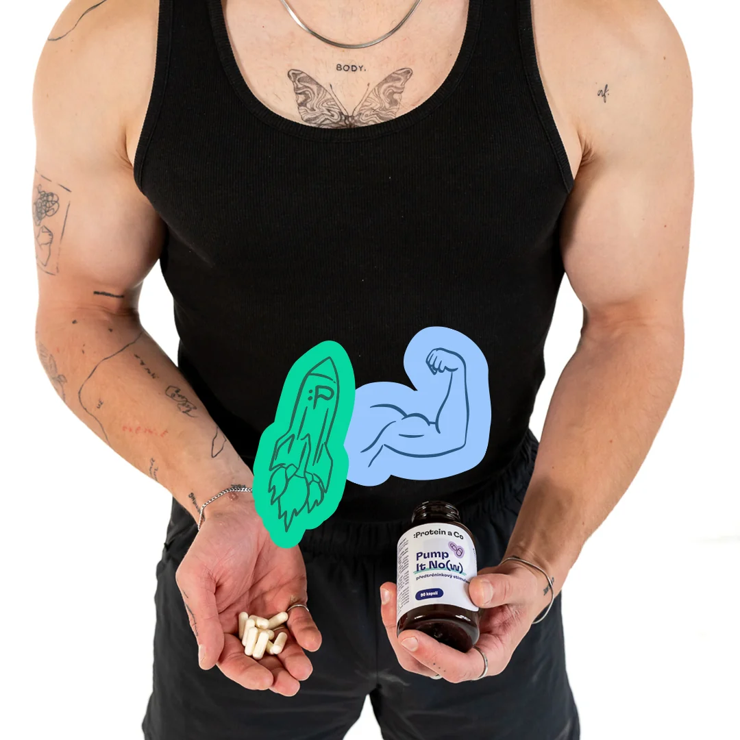 Protein a Co PUMP IT NOW – předtréninkový stimulant 90 kapslí